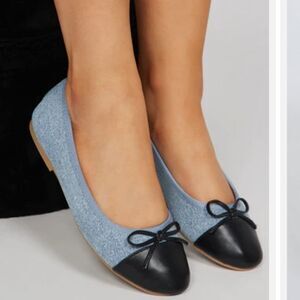 BRAND NEW FOREVER MEMORY FOAM DENIN BOWNOT WOMEN'S FLAT SHOE